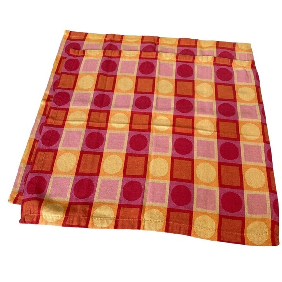 Crate & Barrel Metro Bright 8 Placemats 5 Napkins Red Multi - Picture 8 of 10